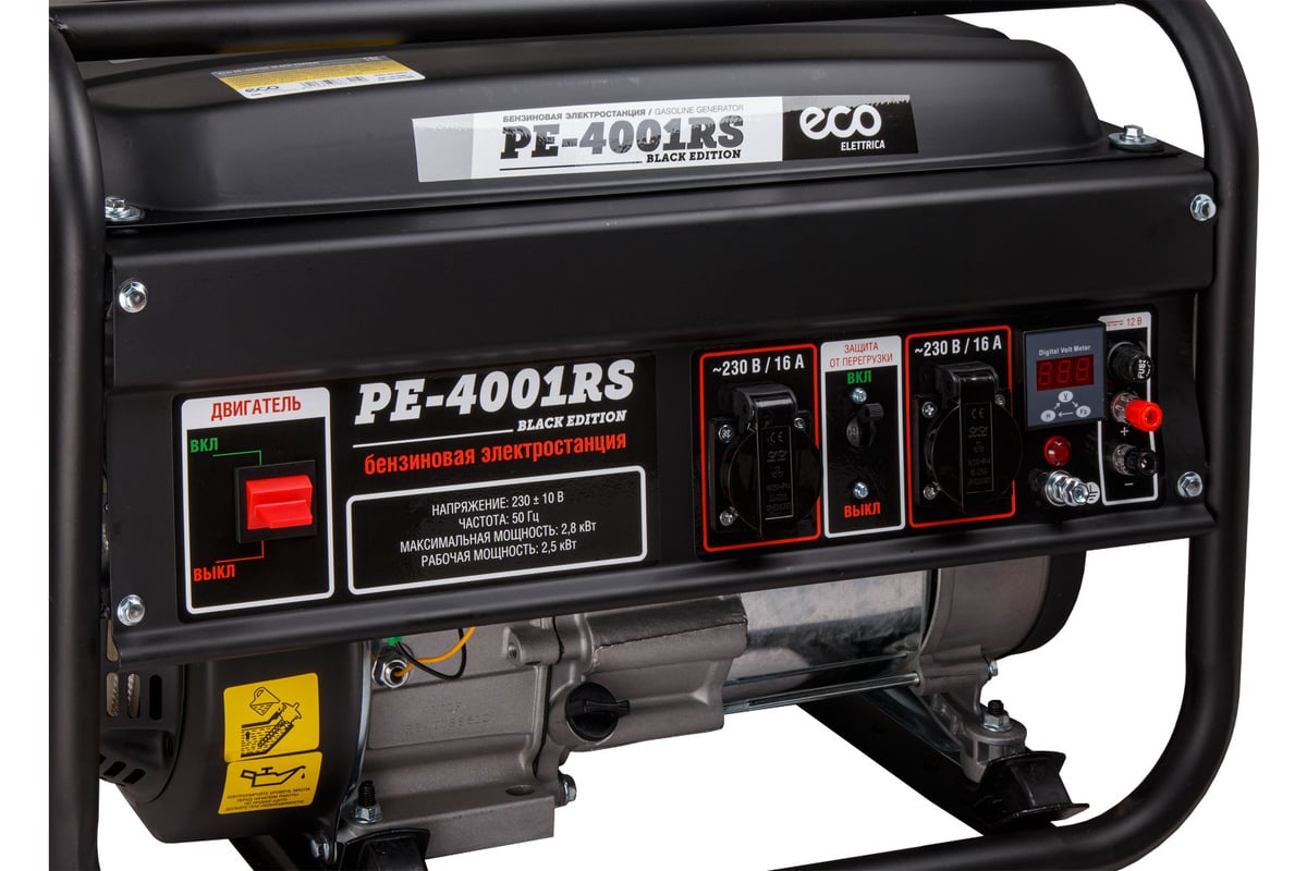 Бензиновый генератор Eco PE-4001RS Black Edition EC1565-1