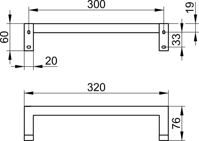 Поручень Keuco Edition 90 Square 19107010000 хром