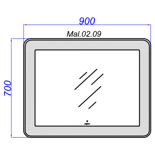 Зеркало Aqwella 5 stars Malaga 90