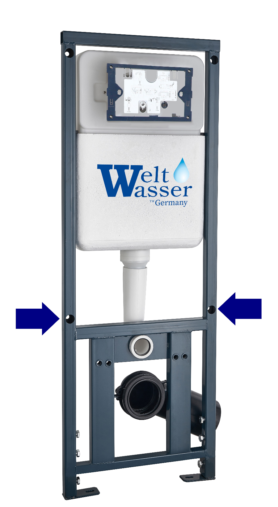 Комплект Weltwasser 10000011512 унитаз Salzbach 043 GL-WT + инсталляция Marberg 410 + кнопка Mar 410 SE MT-BL
