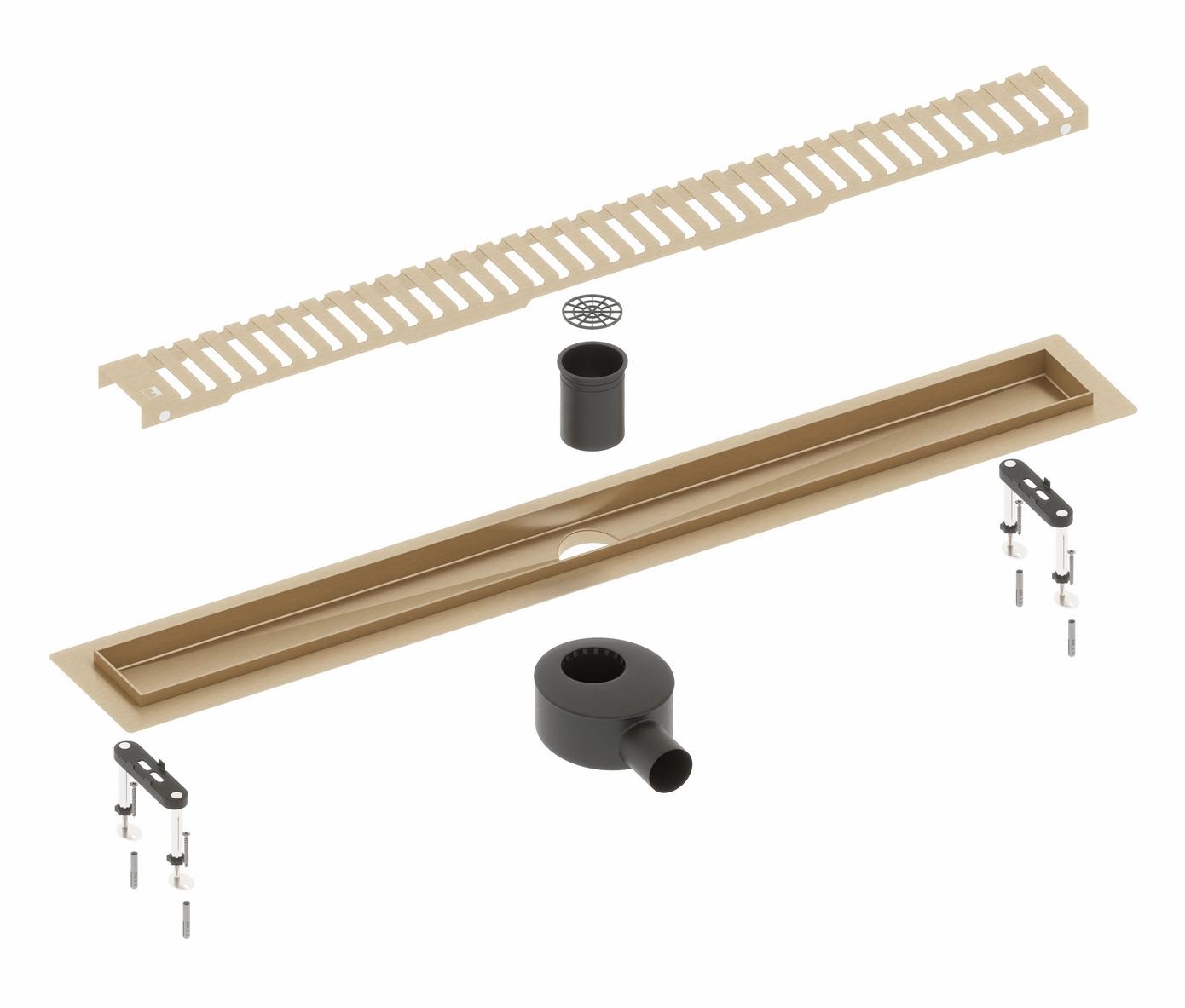 Трап для душа Timo Drain System 600 DS230106/17 60 см, вставка Lines, матовое золото