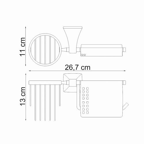 Держатель туалетной бумаги WasserKRAFT Wern K-2559 с освежителем