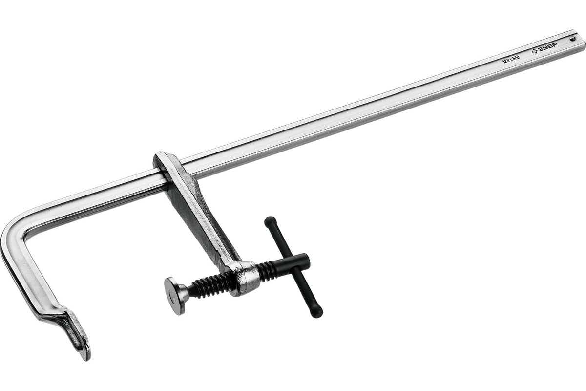 Цельнокованая струбцина Зубр КС-500/120 тип F, 500/120 мм 32157-120-500