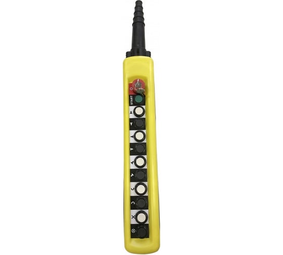 Пульт управления Tor XAC-A12713Y для тали (12 кнопок, 1 скорость, ключ-марка, стоп, IP65, 380В) 1049282