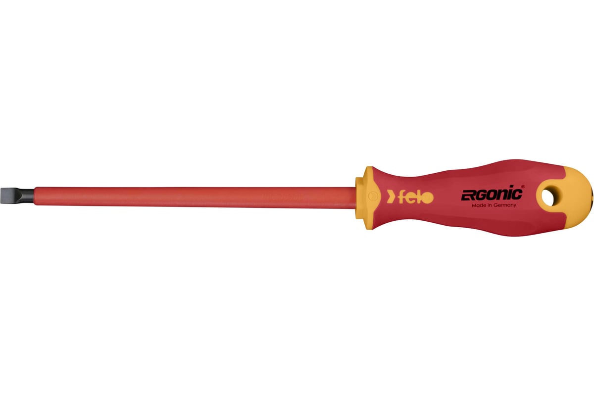 Диэлектрическая отвертка Felo Ergonic 8,0х1,2х175 плоская шлицевая 41308090