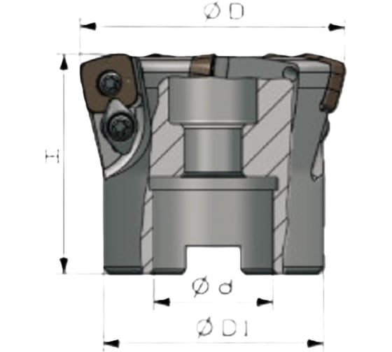 Фреза торцевая насадная SANT XK01.12B32.100.06 100 мм 4603390586190