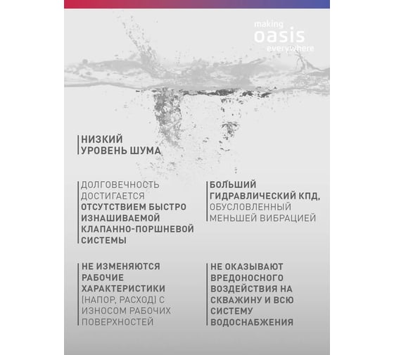 Насос скважинный Oasis making everywhere SN 50/22