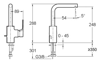 Смеситель для раковины Jacob Delafon Aleo+ E72357-CP с донным клапаном