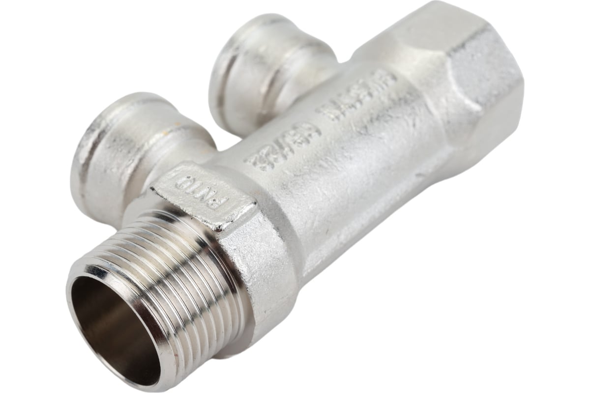 Коллектор никелированный (3/4"; 2 х 1/2") Valtec VTc.550.N.0502 62538