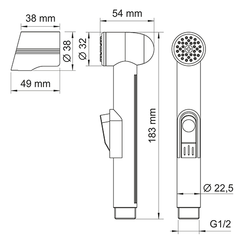 Смеситель для биде WasserKRAFT A117451 с душем