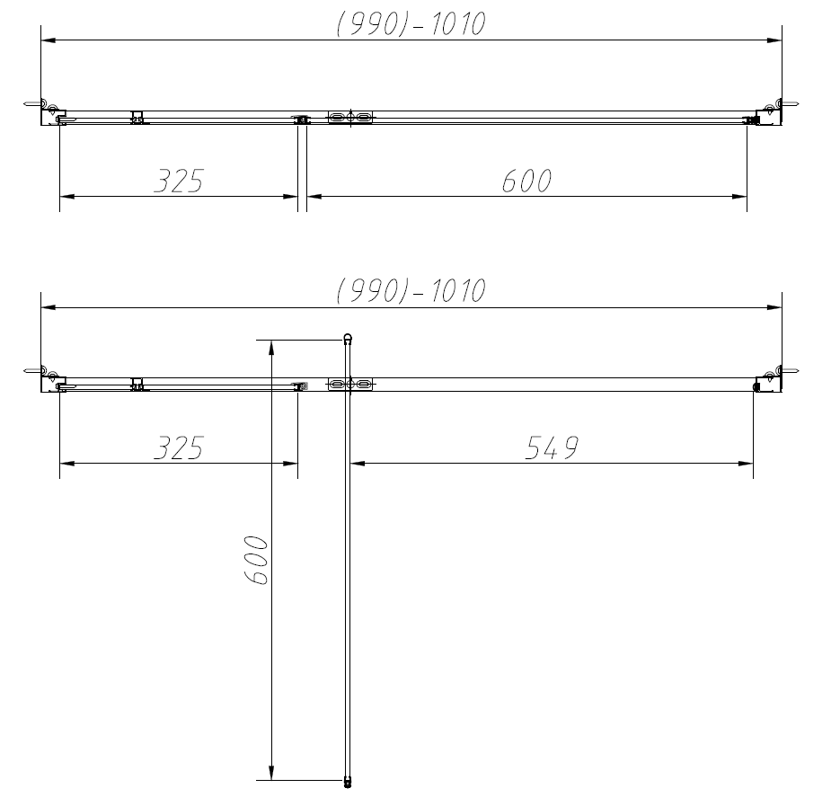 Душевая дверь Vincea Slim-N VDP-4SN100CLB 100x195 черный, прозрачная