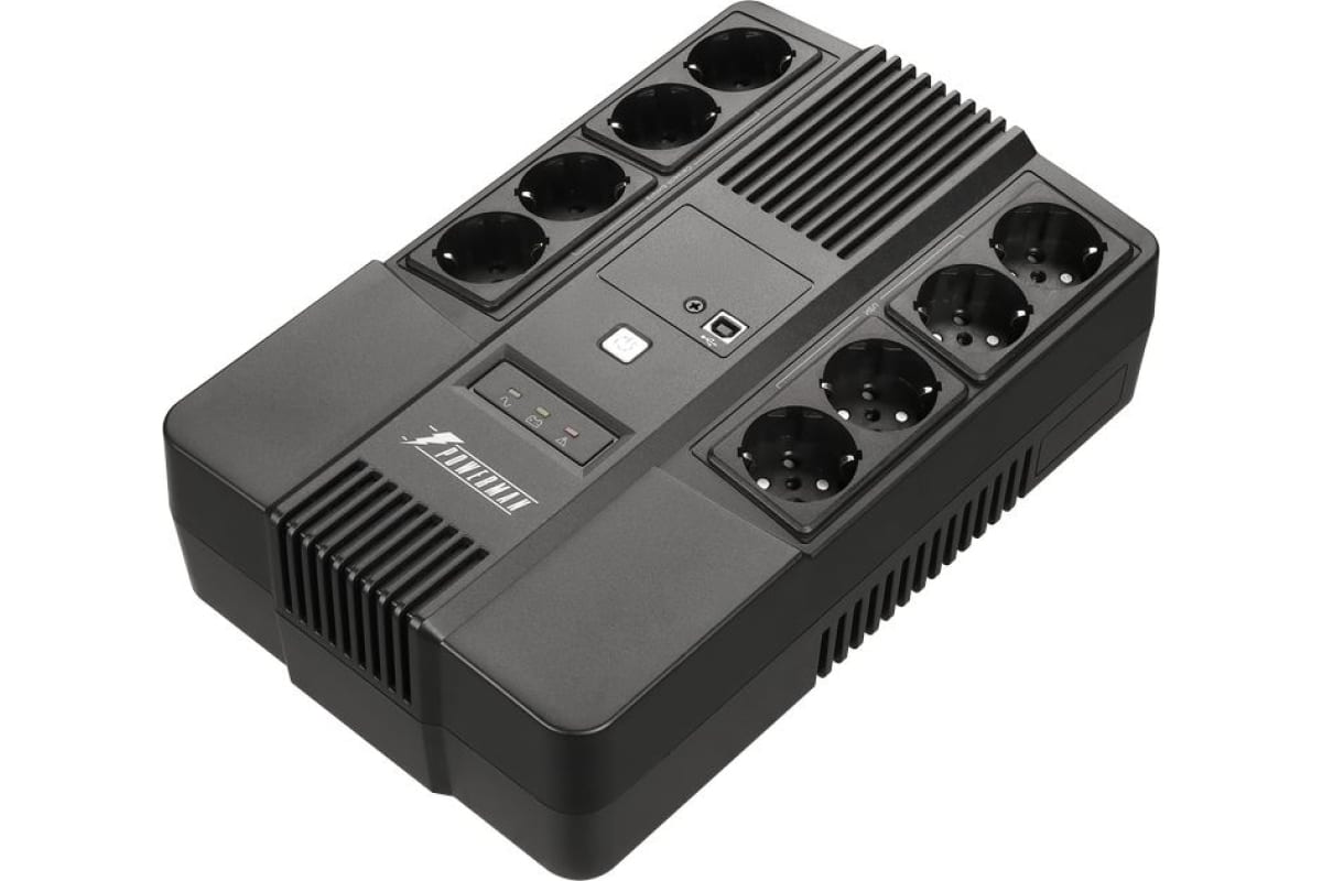 Источник бесперебойного питания Powerman BRICK 650 Plus (Schuko x 8) 6188709