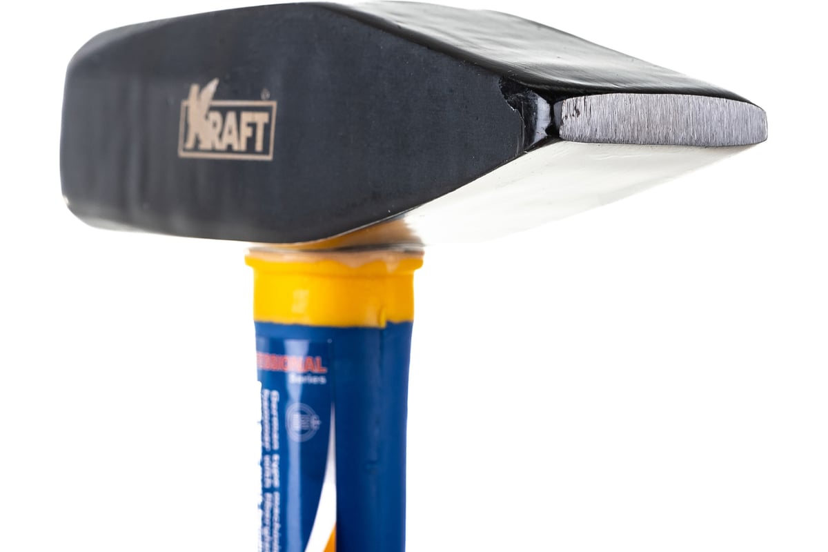 Слесарный молоток с фибергласовой рукояткой 1000г Kraft KT 700705