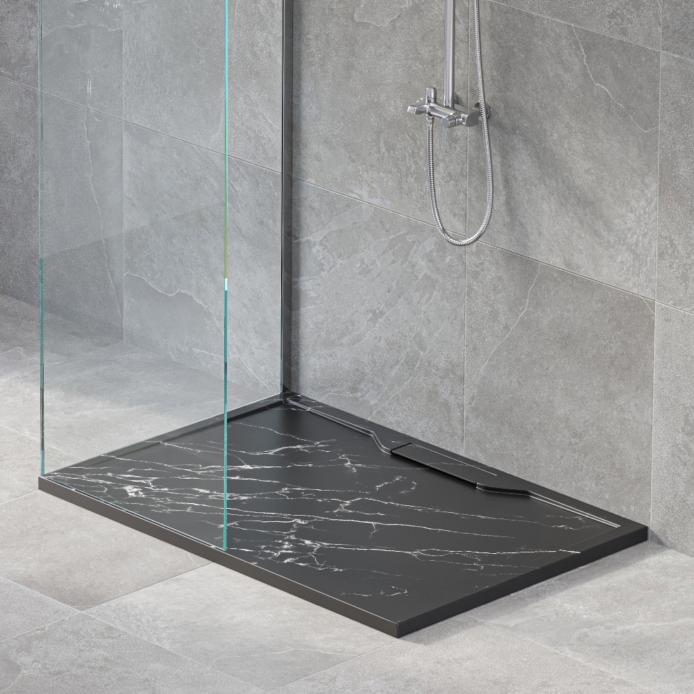 Поддон для душа RGW STE MB 100x90 52342910-14, черный мрамор