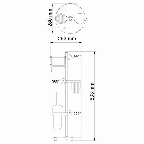 Стойка напольная WasserKRAFT K-1246 темная бронза