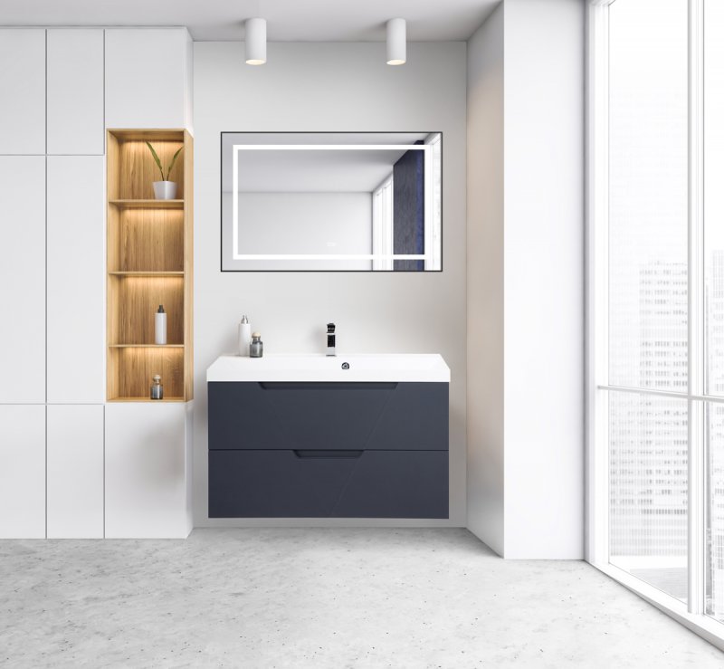 Тумба с раковиной BelBagno Vittoria 90 см Grigio Opaco