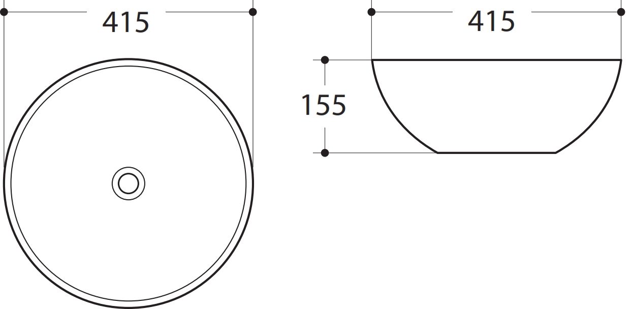 Раковина Art&Max AM-104 41.5 см белый