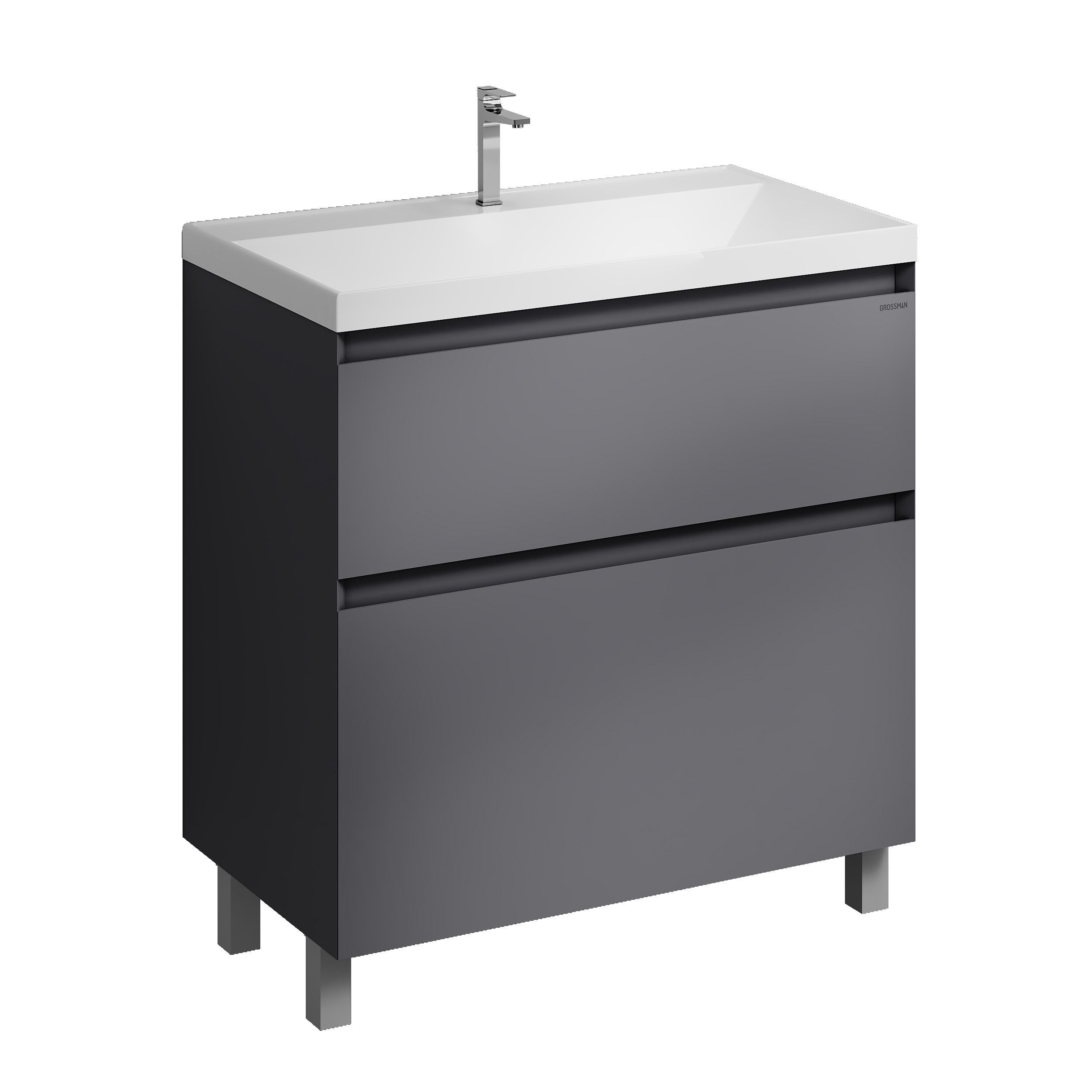 Тумба с раковиной Grossman Меркадо 80 см напольная