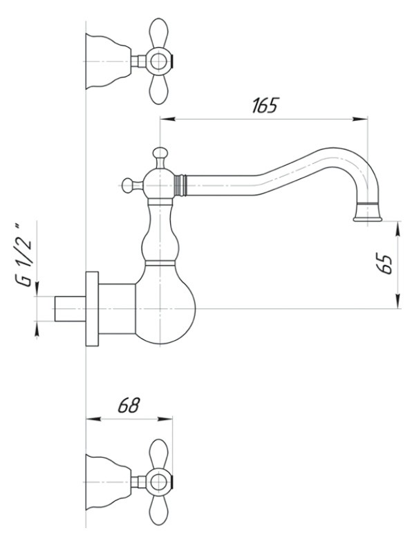 Смеситель для раковины Migliore Princeton Plus ML.PRP-8070.DO золото