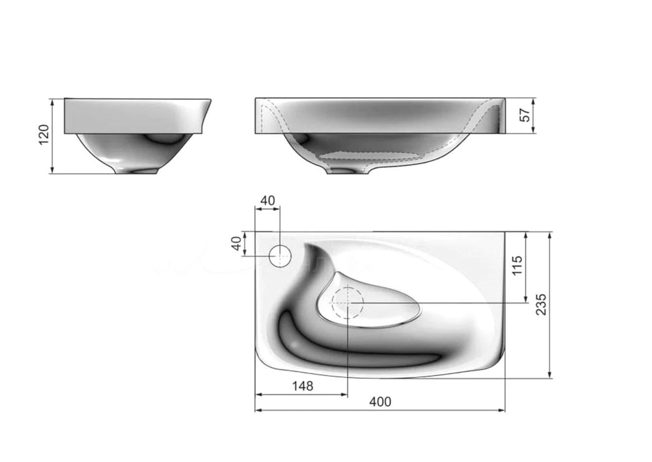 Мебель для ванной Velvex Bio 40 см, покрытие пленка