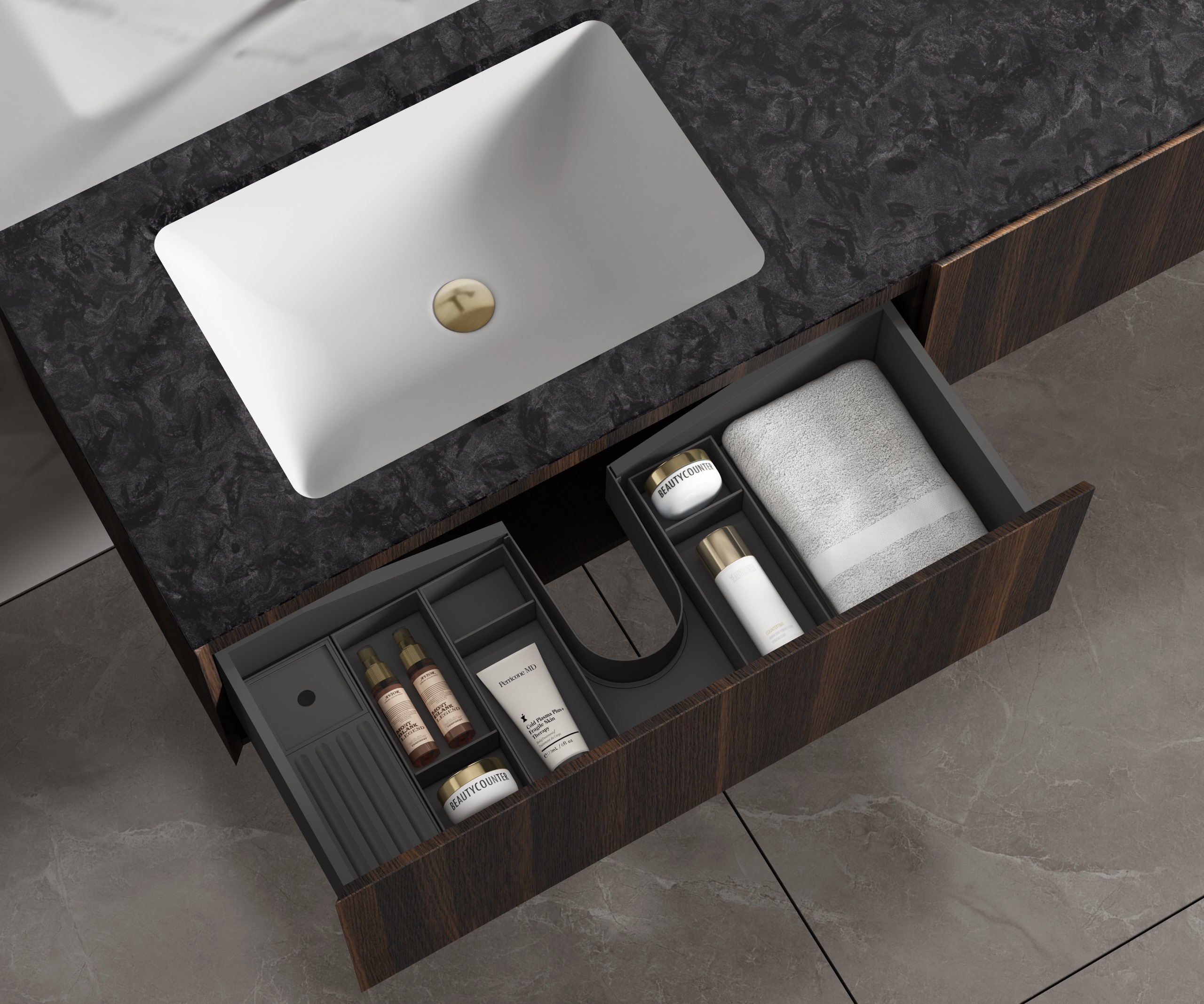 Мебель для ванной Vincea Luxe 140 см шпон натуральный орех