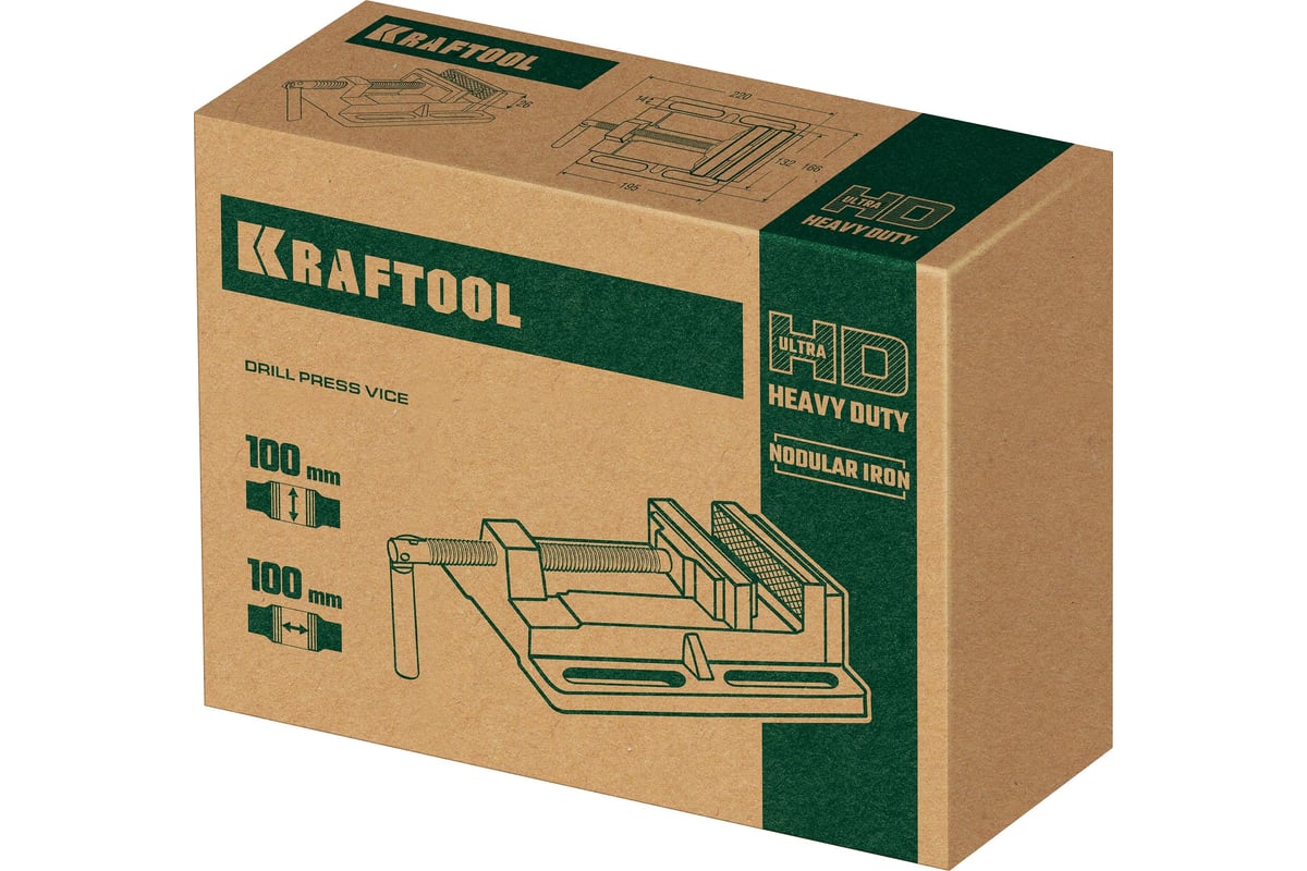 Станочные сверлильные тиски Kraftool 100 мм 32715-100
