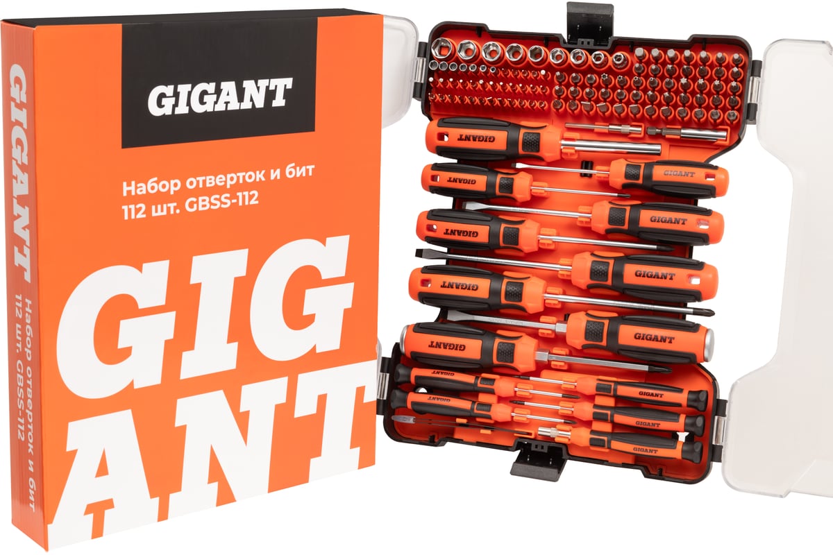 Набор отверток и бит Gigant 112 предметов GBSS-112