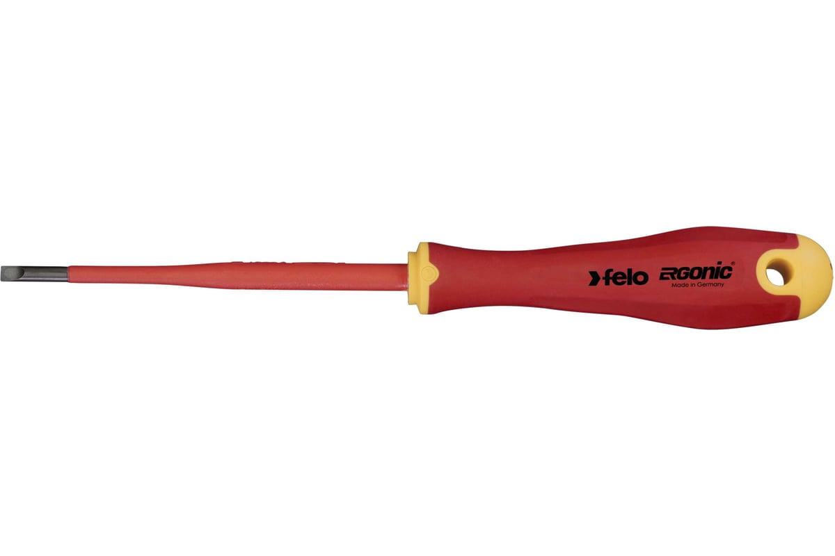 Диэлектрическая отвертка Felo SL 4,0х0,8, E-Slim Ergonic 41394090