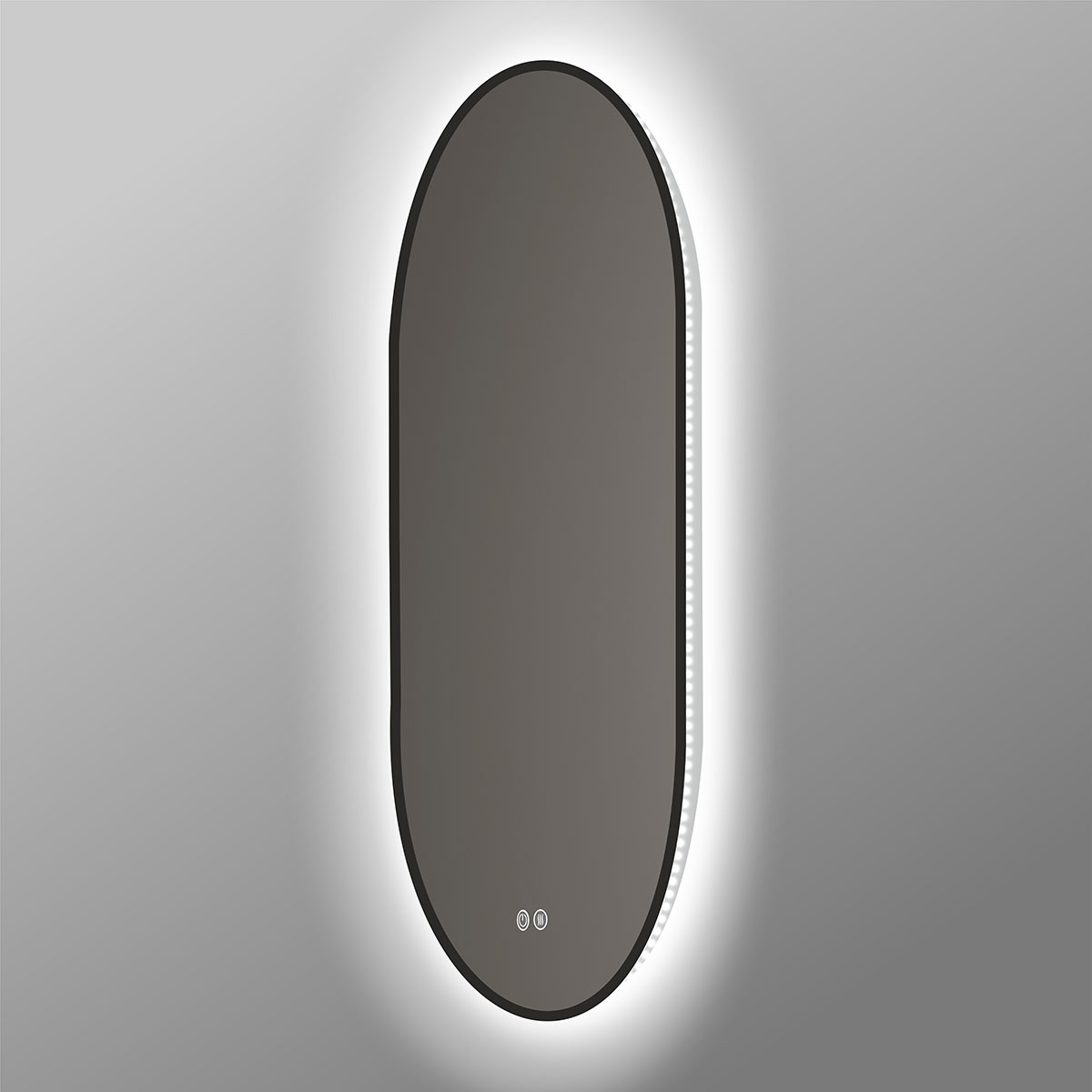 Зеркало Vincea VLM-3AU900B-2 50x90 см, сенсорный выключатель и диммер, антипар, черный
