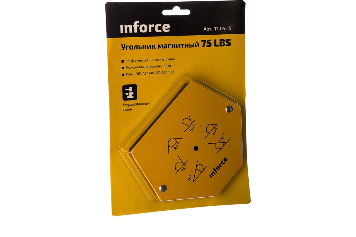 Угольник магнитный шестиугольник 75LBS Inforce 11-05-15