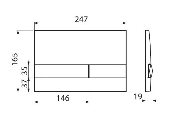 Кнопка смыва AlcaPlast M1732 хром матовый