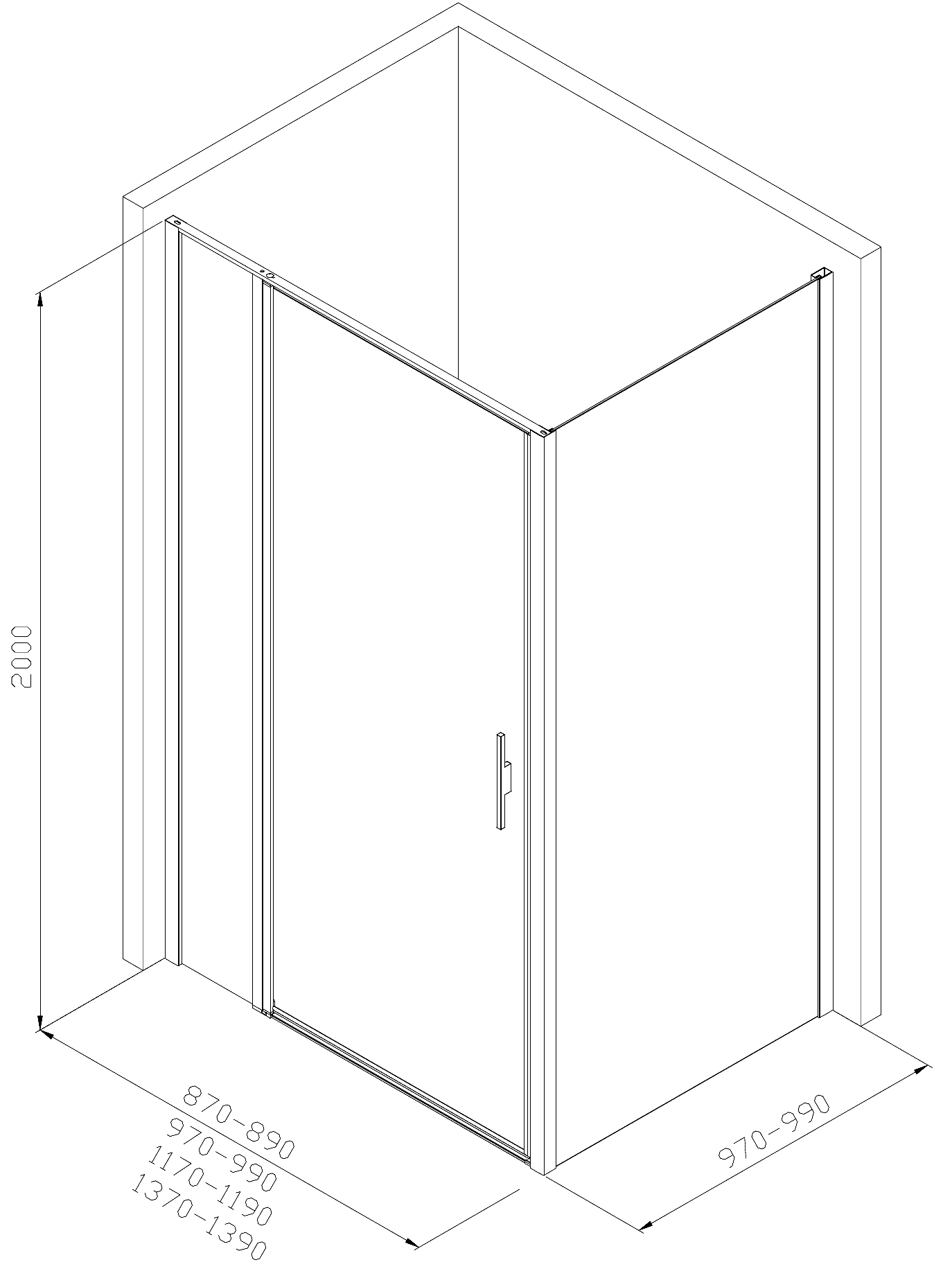 Душевой уголок Allen Brau Priority 120x100 3.31032.BA + 3.31047.BA, прозрачный, серебро браш