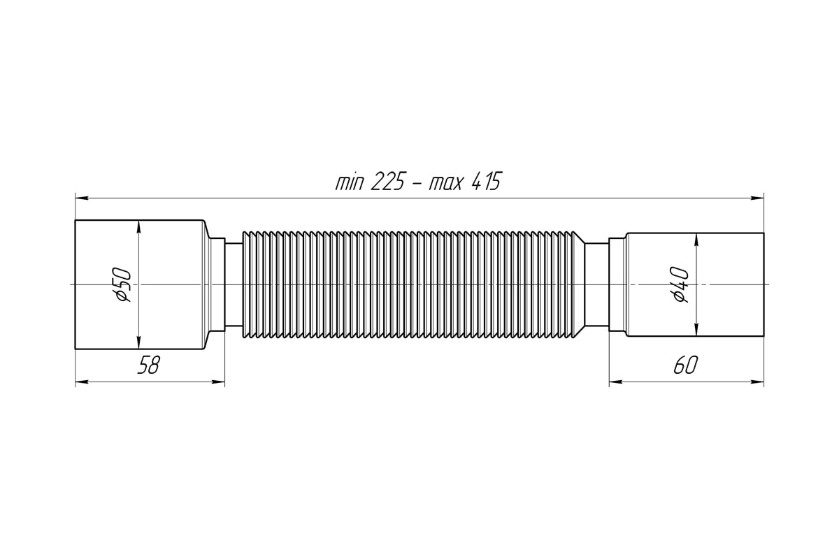Гофра Ани Пласт 40х50, 225-415 мм K435 025-0660