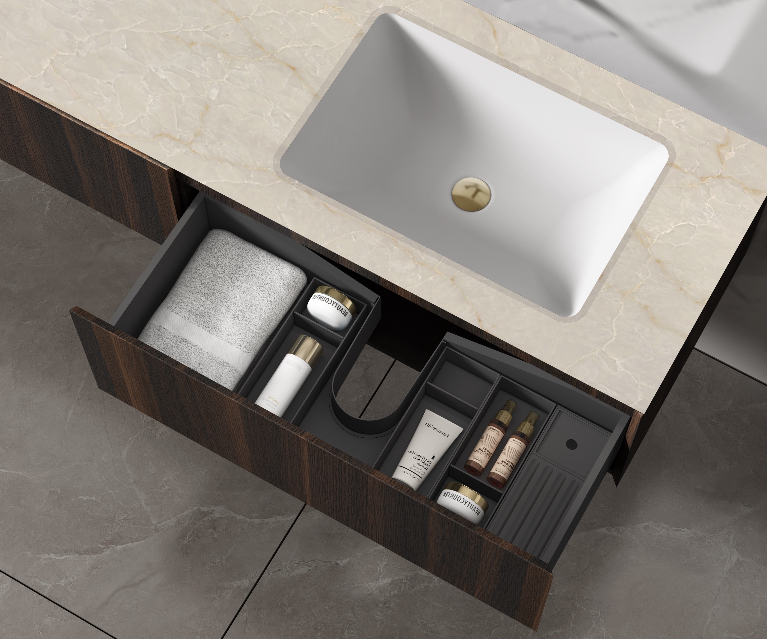 Мебель для ванной Vincea Luxe 140 см шпон натуральный орех