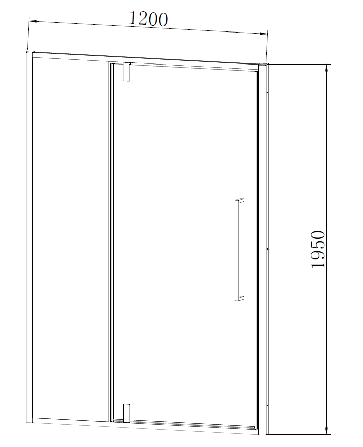 Душевая дверь Vincea Slim-N VDP-4SN120CLGM 120x195 вороненая сталь, прозрачная
