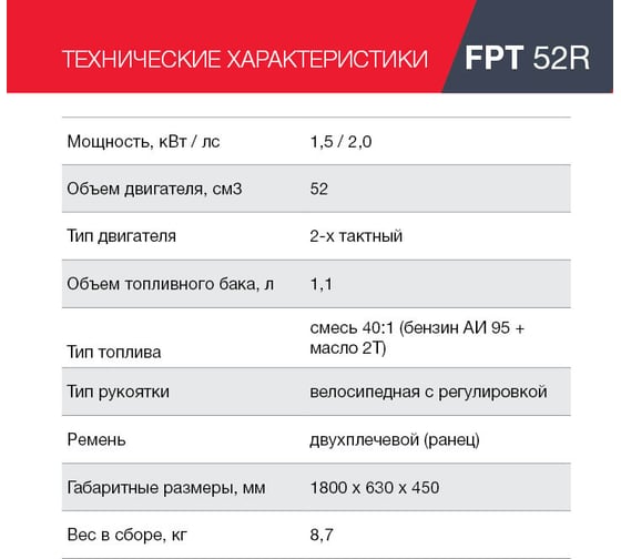 Бензотриммер Fubag FPT 52R 41049