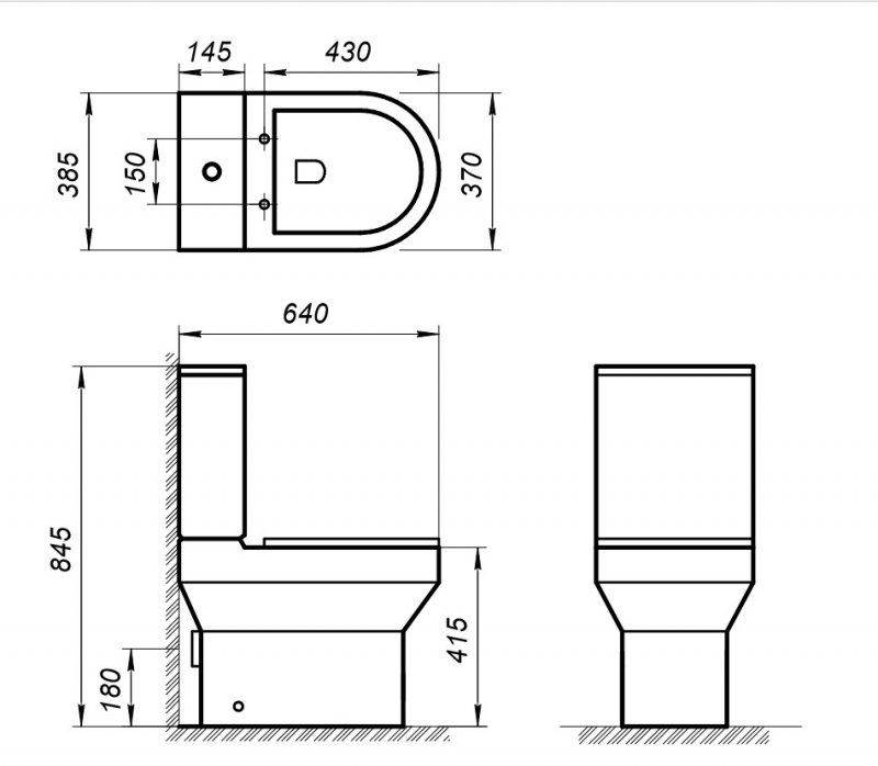 Чаша для унитаза BelBagno Norma BB339CPR безободковая