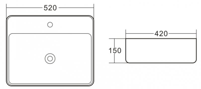 Раковина BelBagno BB1367 52 см