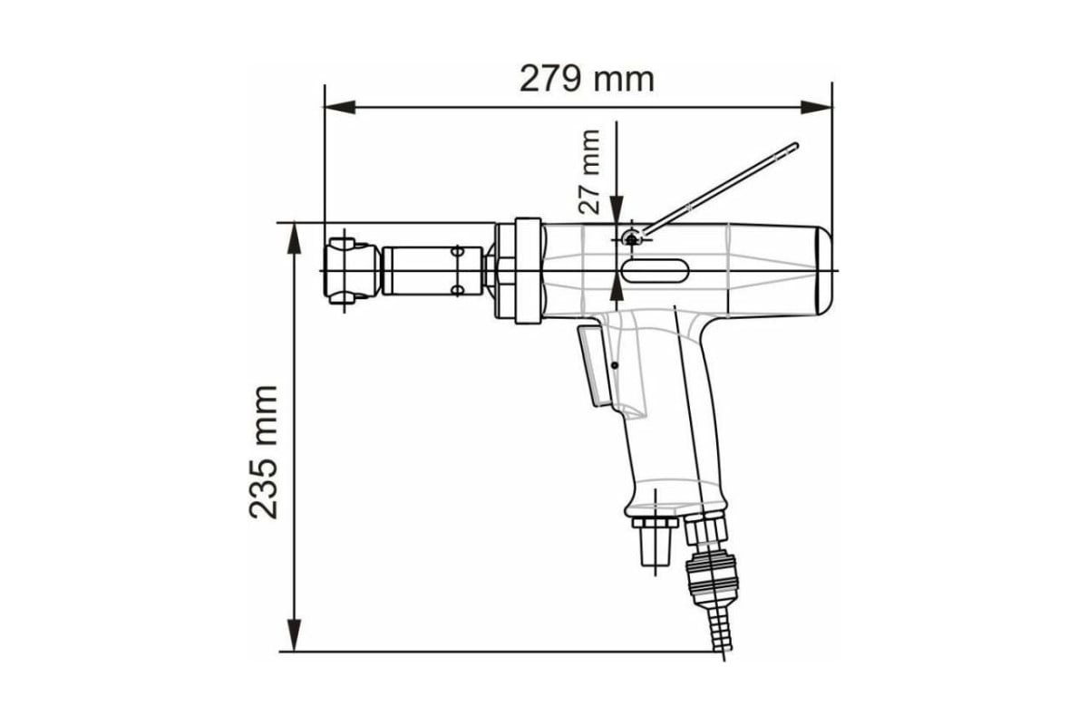 Резьбонарезная машинка DEPRAG DP040-003ZRB16 пистолетная рукоятка, М4-М14, сталь 302964A