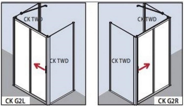 Душевая дверь Kermi Cada Xs 120x200см CKG2R12020VPK правая с фиксированной панелью