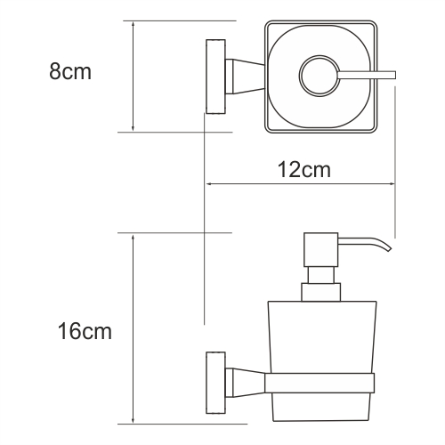 Дозатор жидкого мыла WasserKRAFT Dill K-3999