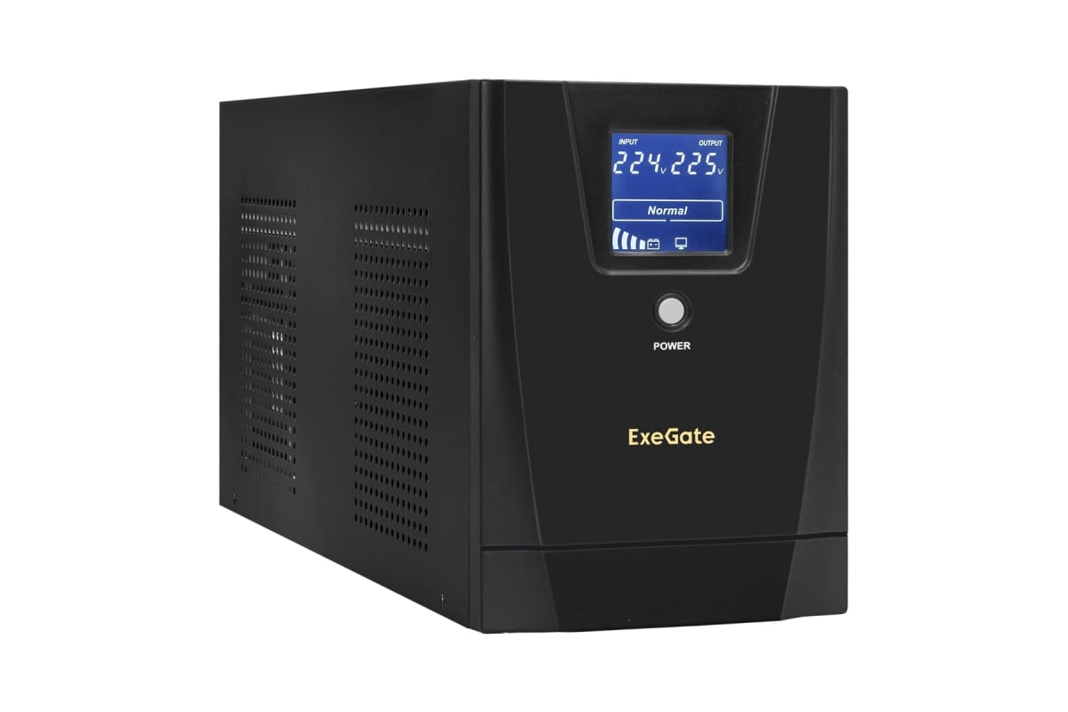 Источник бесперебойного питания Exegate SpecialPro Smart LLB-3000.LCD.AVR.2C13,RJ45 11,USB, металлический корпус, Black 292637