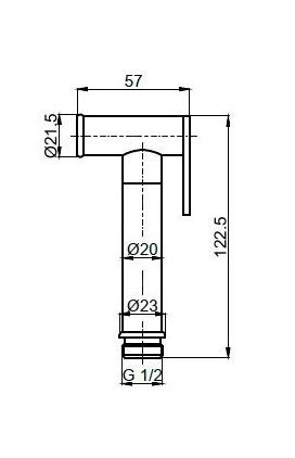 Гигиенический душ AQUAme AQM8511GM оружейный металл