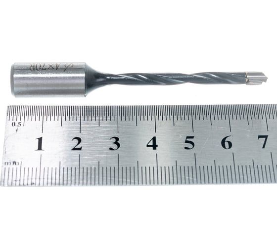 Сверло присадочное усиленное "глухое" (4x70 мм; S=10 мм; RH) ROTIS 412.0470R