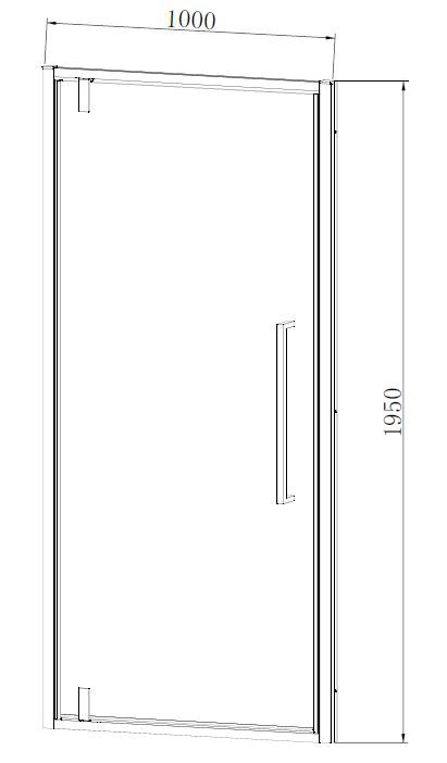Душевая дверь Vincea Alpha VDP-3AL100MT 100x195 хром, текстурная
