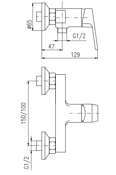 Смеситель для душа Rav Slezak Colorado CO281.5CMAT черный матовый