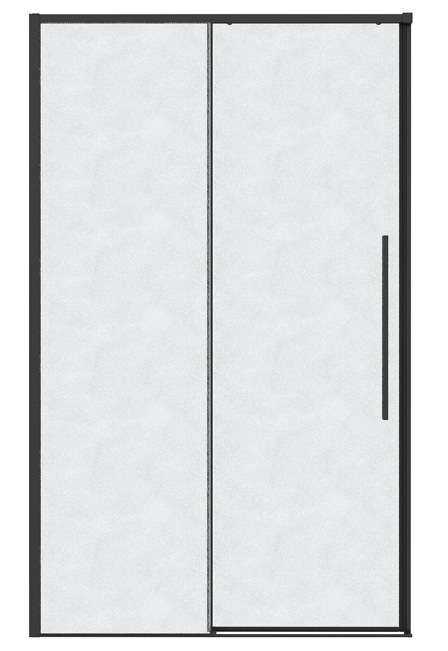Душевая дверь Grossman Galaxy 120x195 шиншилла, черный матовый 100.K33.01.120.21.02