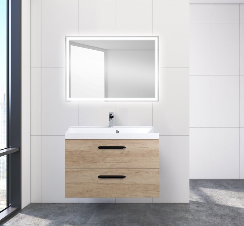 Тумба с раковиной BelBagno Aurora 80 см Rovere Nebrasca Nature