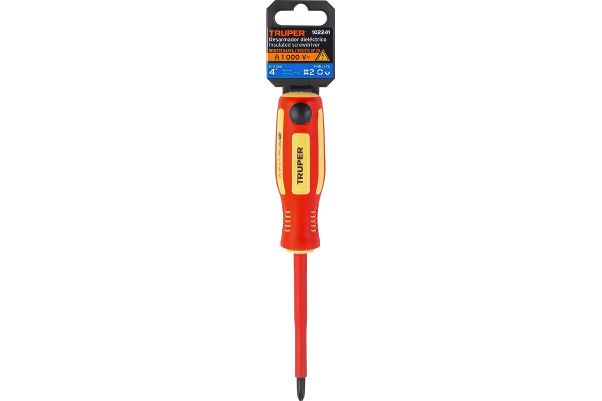 Отвертка Truper DP-1/4x4D PH2 1000 В 102241