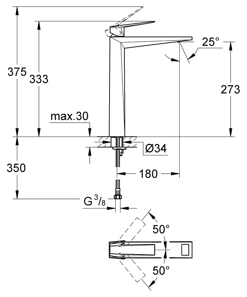 Смеситель для раковины Grohe Allure Brilliant 23114000